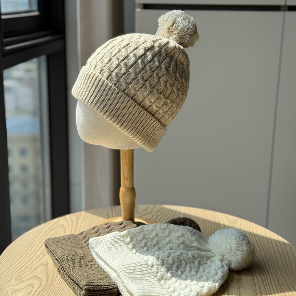 Knitted Hat Women's Woolen Hat Autumn and Winter Big Head Circumference Showing Face Small Confinement Cold Hat Warm and Thickened Ear Protection
