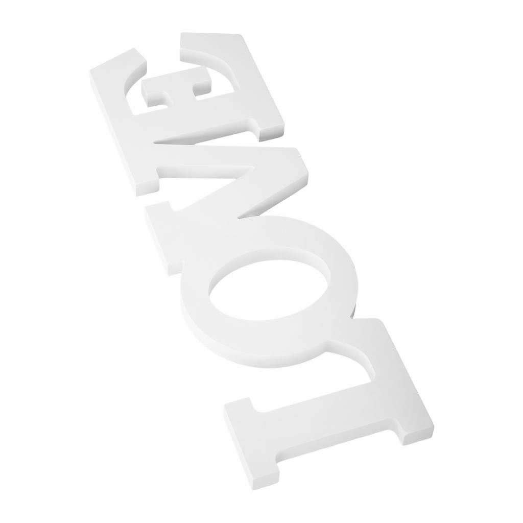 Wood Love Sign White One Piece Design Exquisite Beautiful Wooden Letters Decoration Ornament for