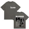 Rap Singer Blessing Bendecido Tour 2025 Summer Mens Womens Fashion Pop Music Hip Hop Gothic Pure Cotton Short Sleeved Tshirt