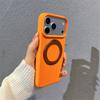 For iPhone 17 Pro Liquid Silicone Case PC Aluminium Alloy Magnetic Phone Back Cover with Kickastand Compatible with MagSafe