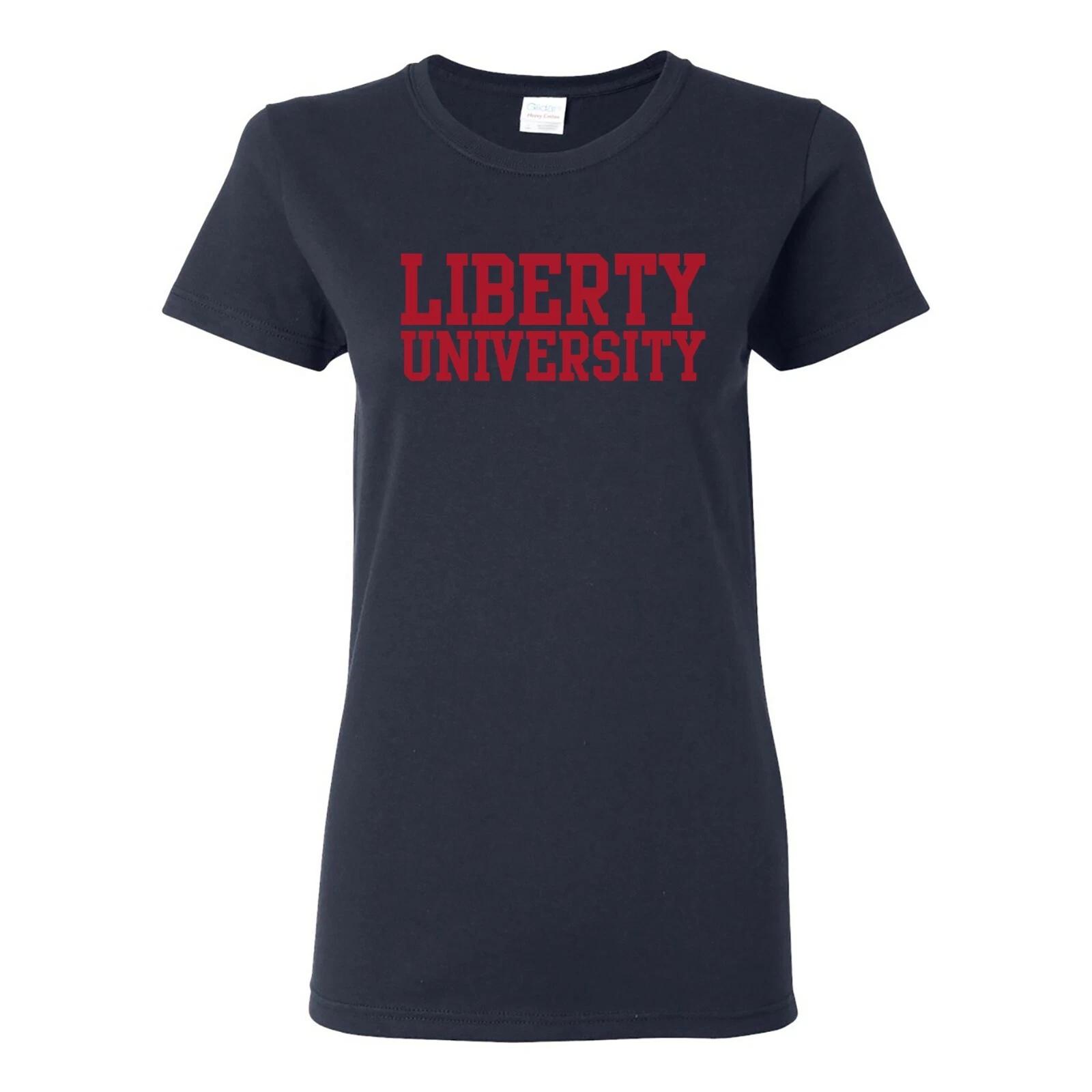 Liberty University Flames Basic Block Womens Shirt - Navy 3XL