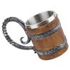 1 Pc Cup of Imitation Wood Reusable Resin Cup Novelty Oak Beer Bucket | Cups