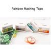 6 Rolls/lot Rainbow Masking Tape Washi Tape Solid Color Masking Washi Sticky PaperTape Adhesive Decoration