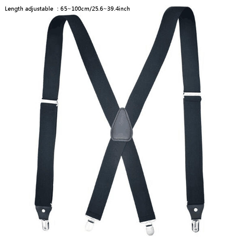 4 Clips 2.5CM Wide Men Suspenders Women Elastic Adjustable Adult Braces Suspender Kids Children Boys Girls Wedding Accessories