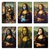 Mona Lisa On the Throne Classical Art with a Bathroom Twist Pandemic Version Metal Iron Wall Cave Classic Club Tin Sign Poster