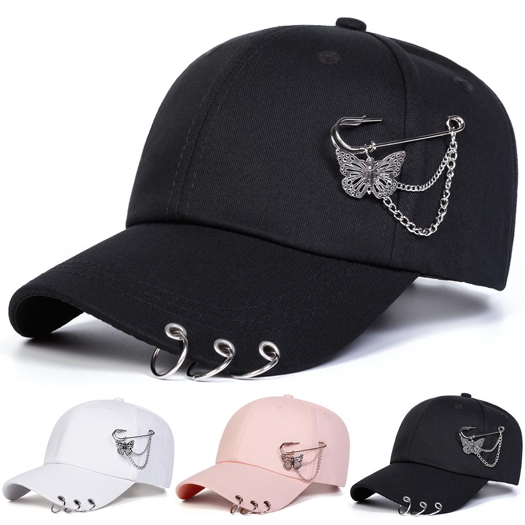 Cappellino da Baseball con Catena a Farfalla Cappello da Donna alla Moda e Carino Cappelli per il Tempo Libero all'Aperto Viaggi Cappelli da Sole
