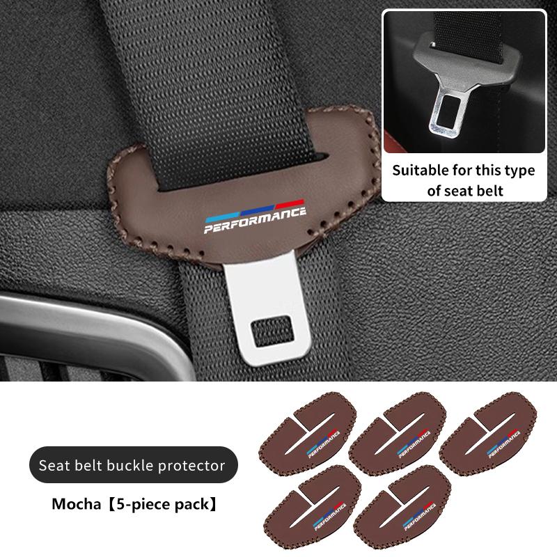 

Car Seat Belt Buckle Plug Leather Protective Cover For BMW 1 2 3 5 7 Series X1 X2 X3 X4 X5 X6 G20 G30 G11 G12