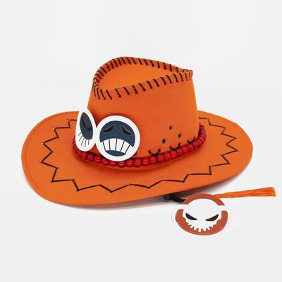 Anime Portgas D Ace Cosplay Hoeden Cowboy Cap voor Mannen Vrouwen Kids Party Piraten action figure Cap Hoeden Speelgoed voor kinderen Volwassen Gift