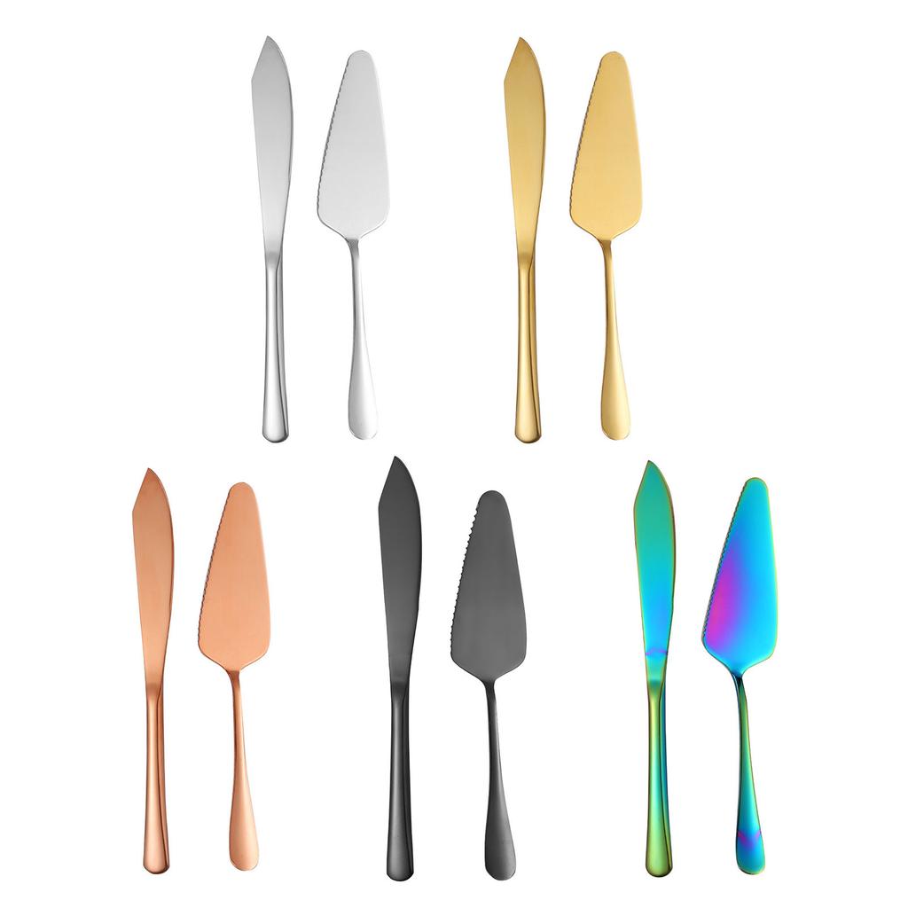 Elegant Cake Knife and Server Set Wedding Cake Cutters Pie Spatula Dessert Serving Set Pie Spatula Serving Utensil