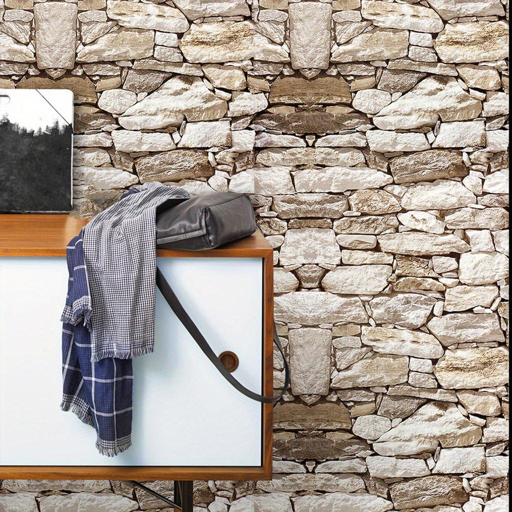 Stone Pattern Self  Adhesive Background Wall Paper