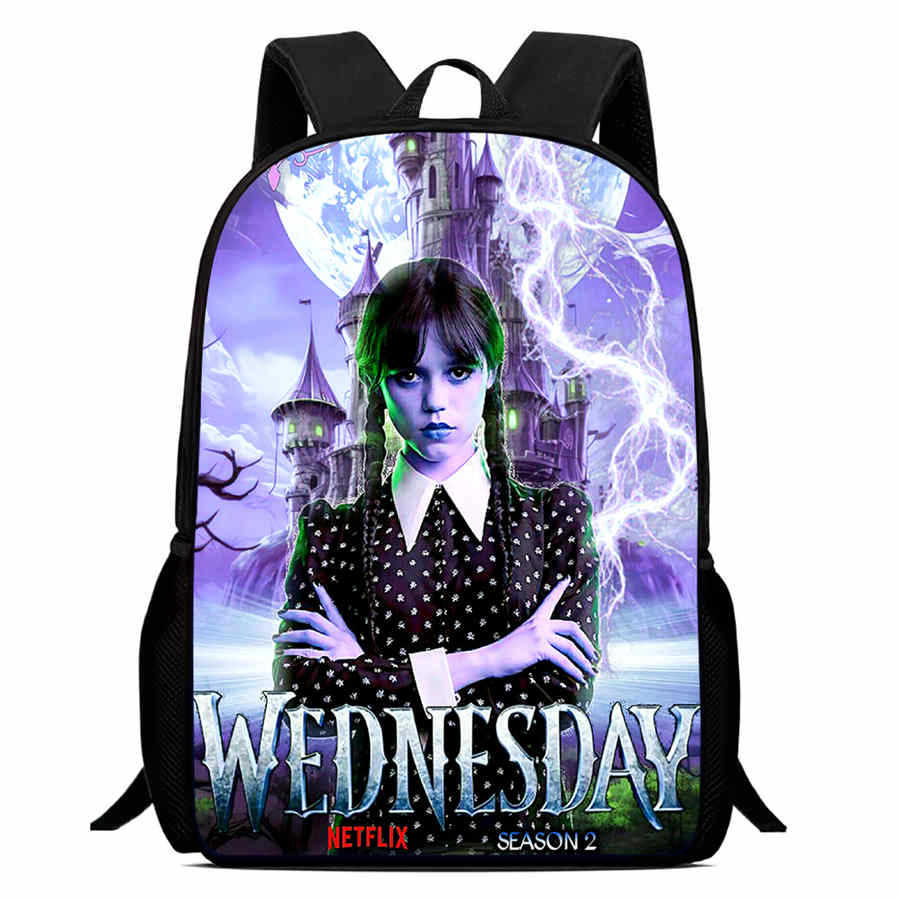 2 Wednesday 2 School Bag High Definition Printing Casual Multi-Functional Backpack