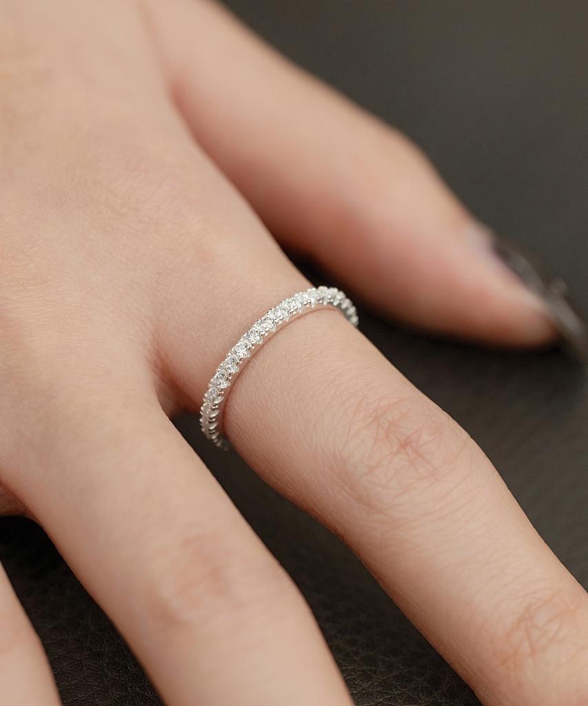 Tatiana (Silver 925) Simple Line Cubic Tennis Ring Cr1853