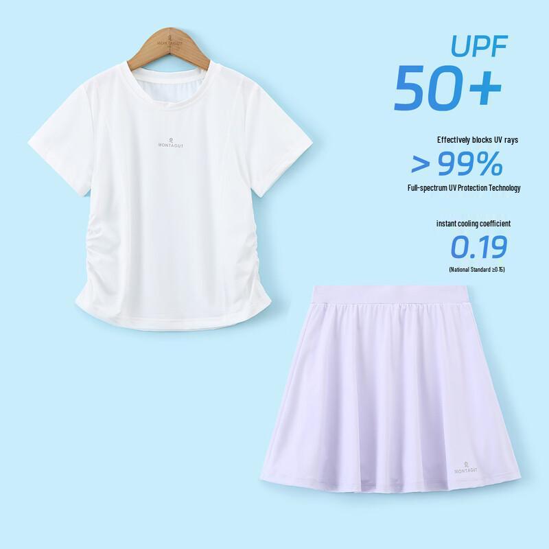 Montagut Girls' Summer 2026 Cool-Touch Pleated Sportswear Set