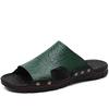 Plus Size Genuine Leather Men Slippers Fashion Fretwork Men Sandals Concise Sandalias Light 6 Colors Summer Footwear