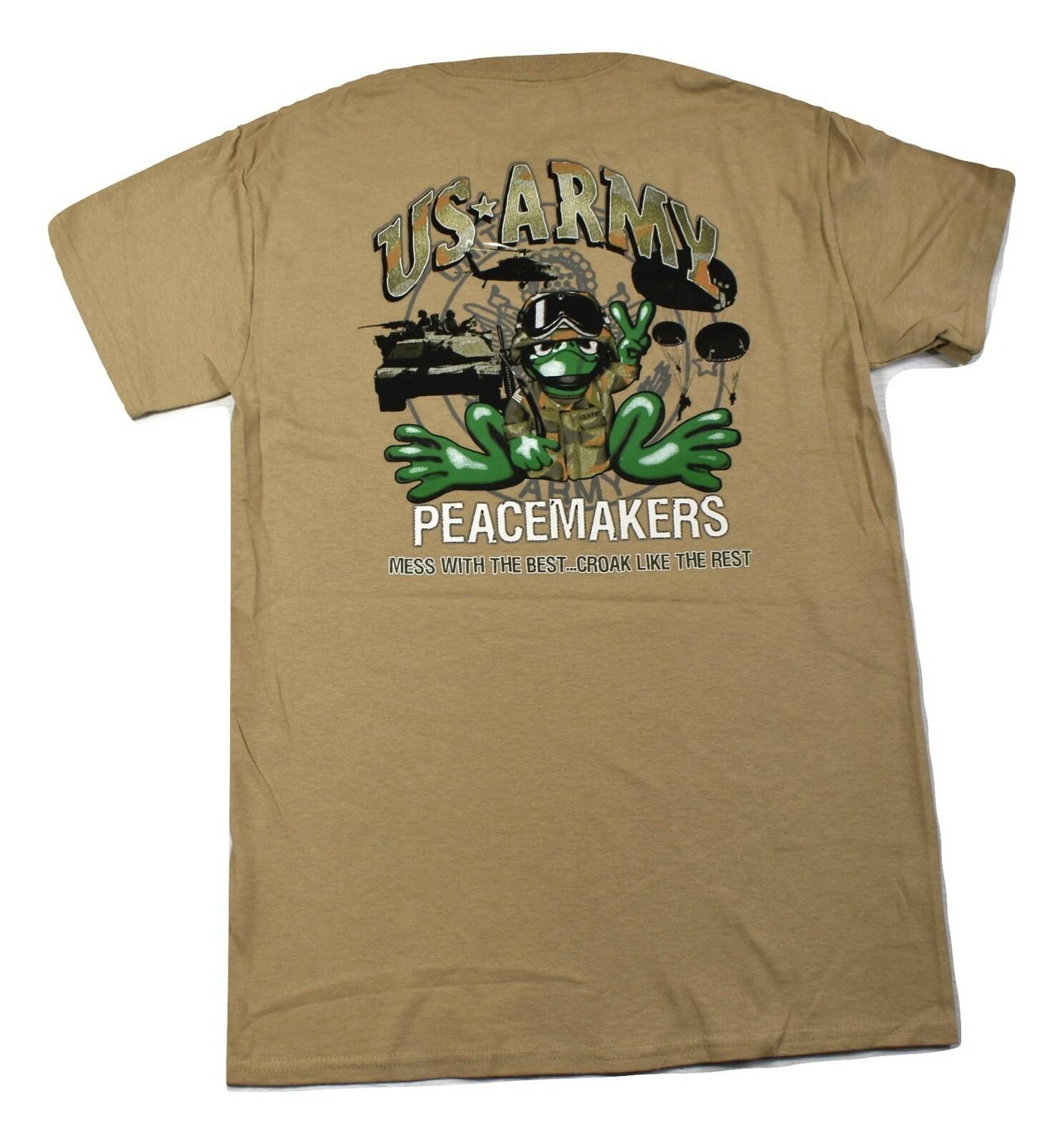 Peace Frogs Mens US Army Mess With The Best Croak Like The ResT-shirt New S 3XL M