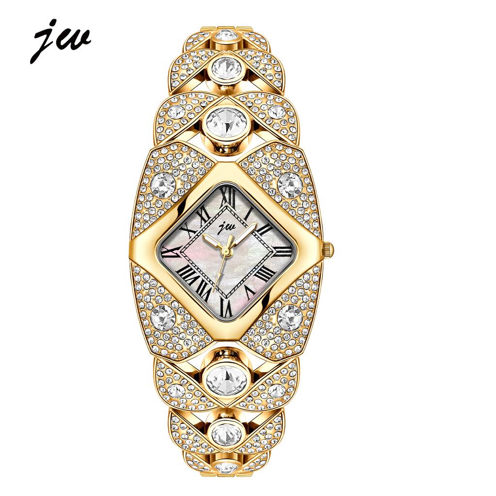 Light Luxury Full Diamond High-End Bracelet Women'S Watch Niche High-End Retro Bracelet Quartz Watch