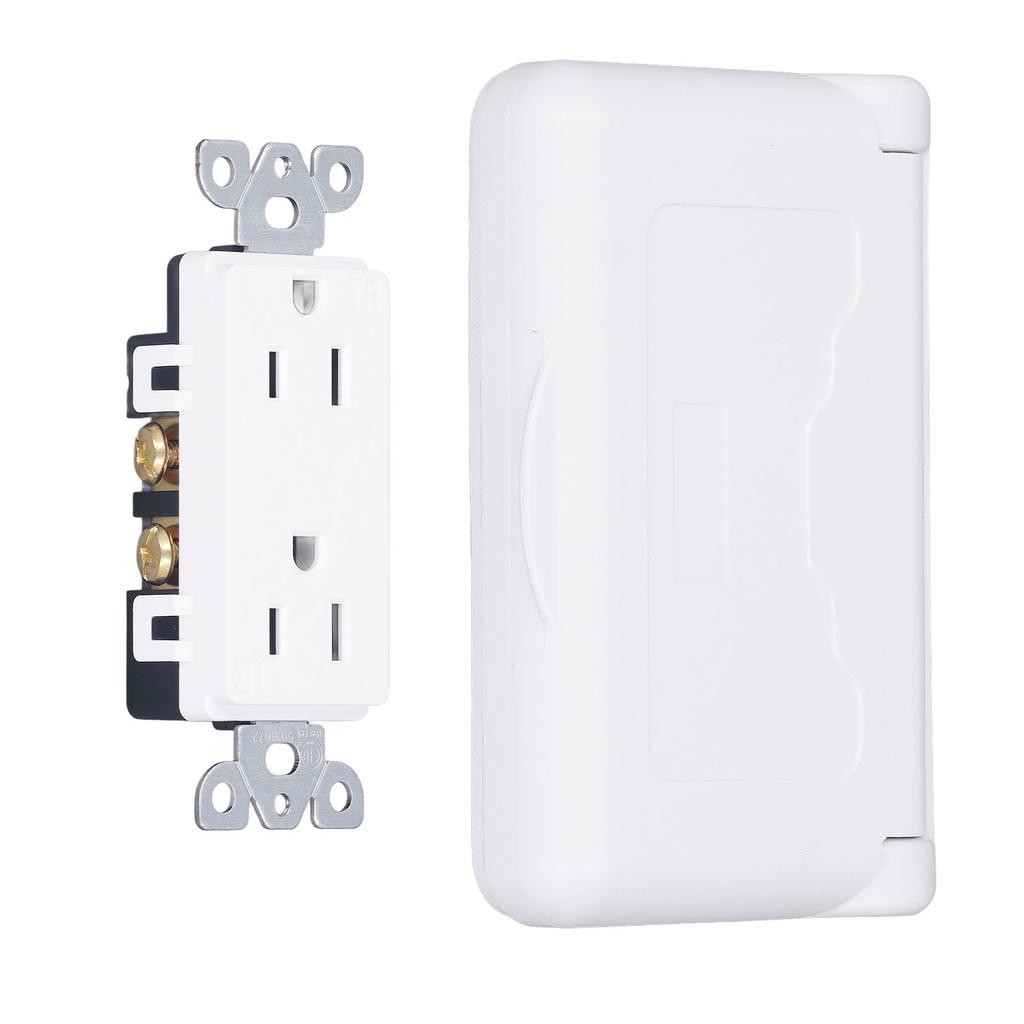 Wetterfeste Steckdose mit Abdeckung US-Standard Stromanschluss Außen RV Elektrosteckdose 15A 125VAC