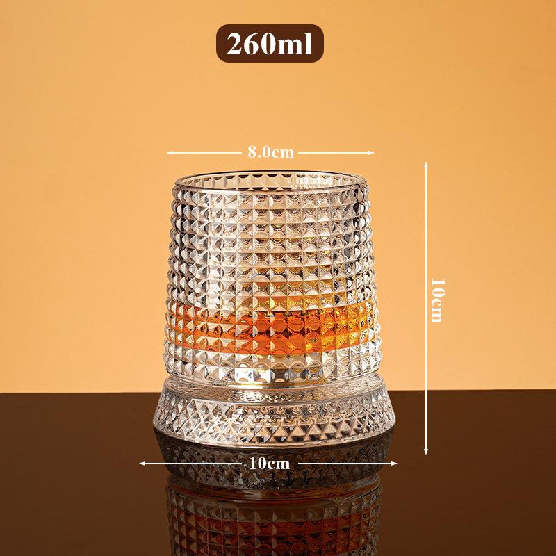 Европейский Роскошный Вращающийся Хрустальный Бокал для Вина, Виски и Крепких Напитков