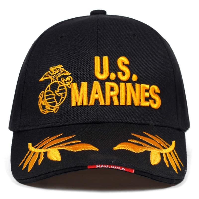 Outdoor Baseball Cap US MARINES Embroidered Baseball Cap, Marine Corps Baseball Cap, Military Camouflage Cap