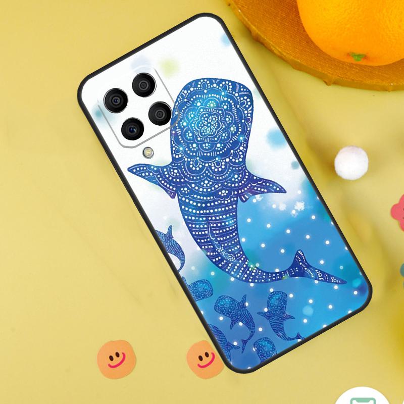 Cartoon Whale For Samsung Galaxy M11 M12 M13 M14 M15 M34 M54 M55 M33 M53 M31 M51 M30s M32 M52 M20 Case