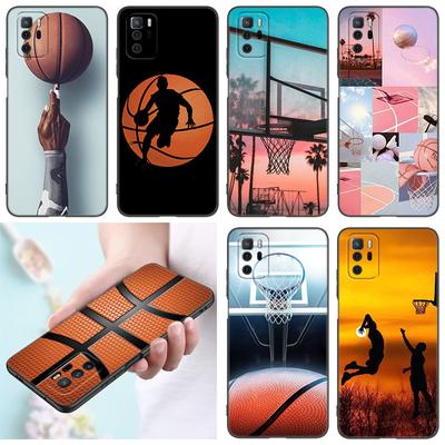 Basketball Korb Telefon Fall Für Xiaomi Redmi Hinweis 7 8 9 10 Lite 11 11E 11T 12 Pro 11S 4G 10T 5G 8T 9S 10S Weiche TPU Schwarz Abdeckung