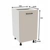Lower Kitchen Cabinet 45 Capri Body White Front Cashmere Matte