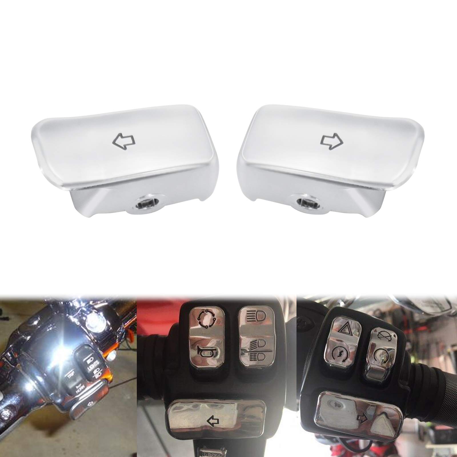 HCmotorku Motorcycle Turn Signal Switch for Harley Switch Cover Turn