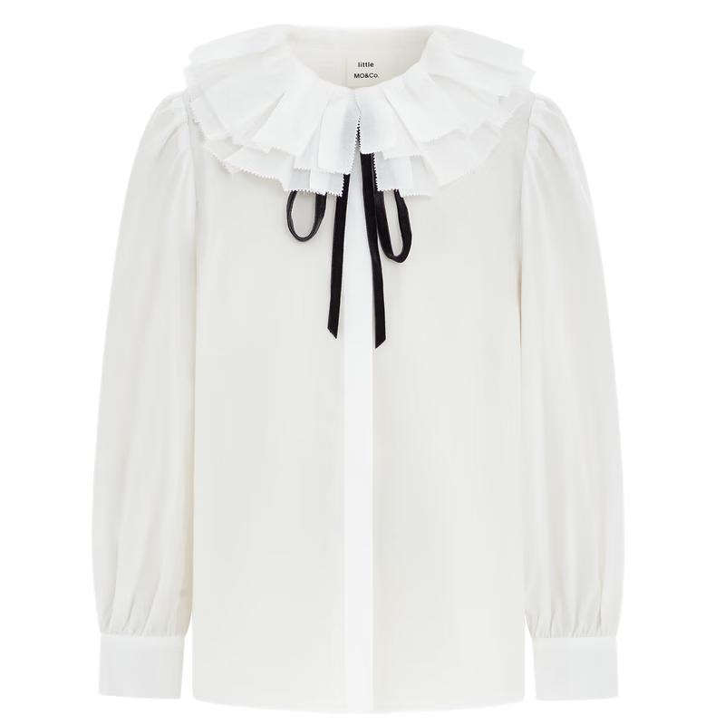 little MO&Co. Girl s Doll Collar Long-Sleeve White Shirt 100