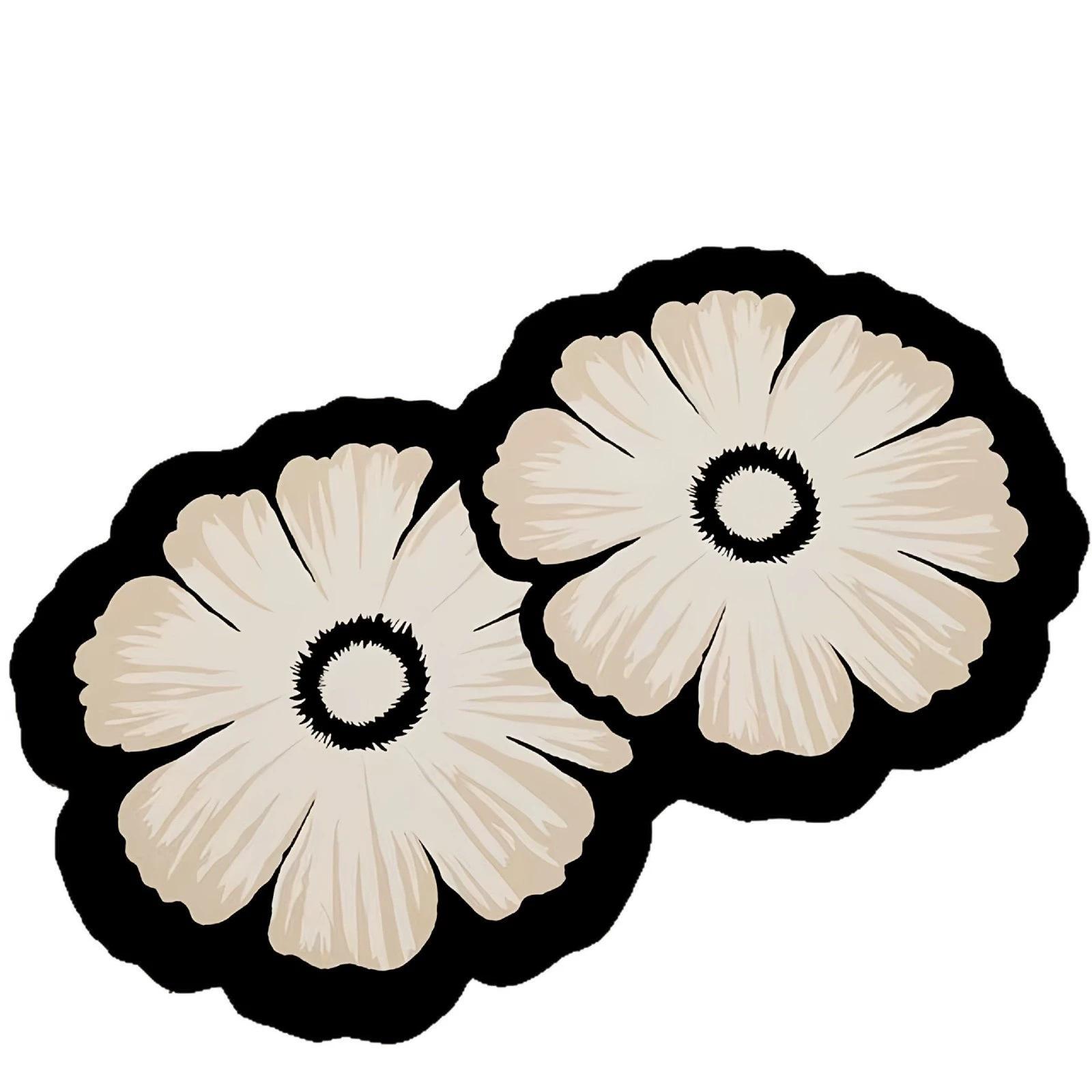 

1шт цветочный коврик для ванной из диатомита - суперабсорбент, быстросохнущий, нескользящий, декоративный коврик для душа, легко чистится, сильная адсорбция 40*60cm