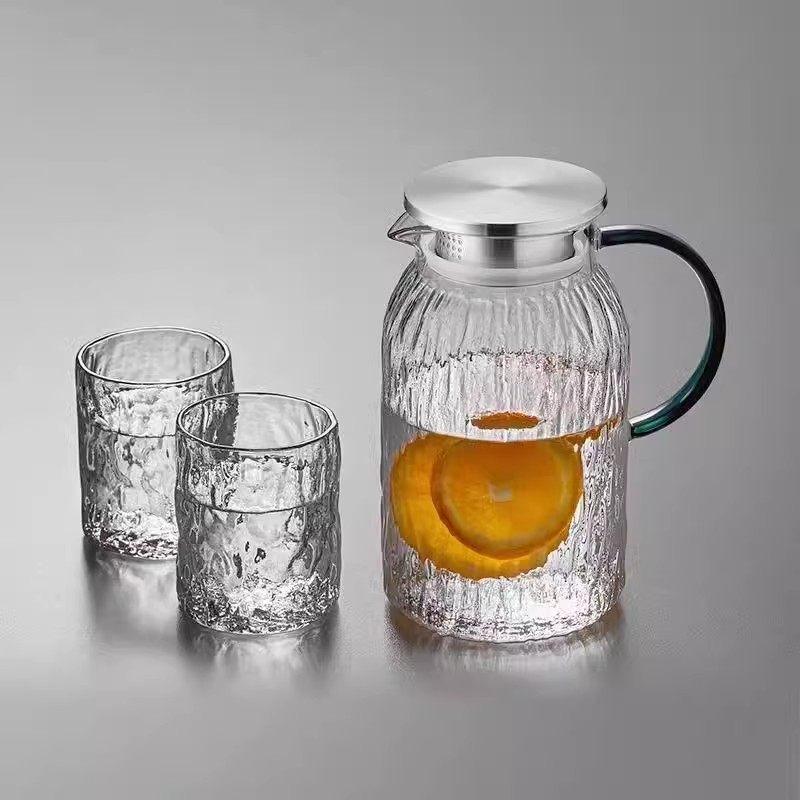ZISIZ Heat-Resistant Glass Pitcher with Tree Pattern