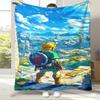 Retro Z-Zelda Cartoon Link Games Flannel Blanket,Ultra Soft Warm Plush Throw for Home Bedroom Bed Sofa Cover Camping Picnic Kid