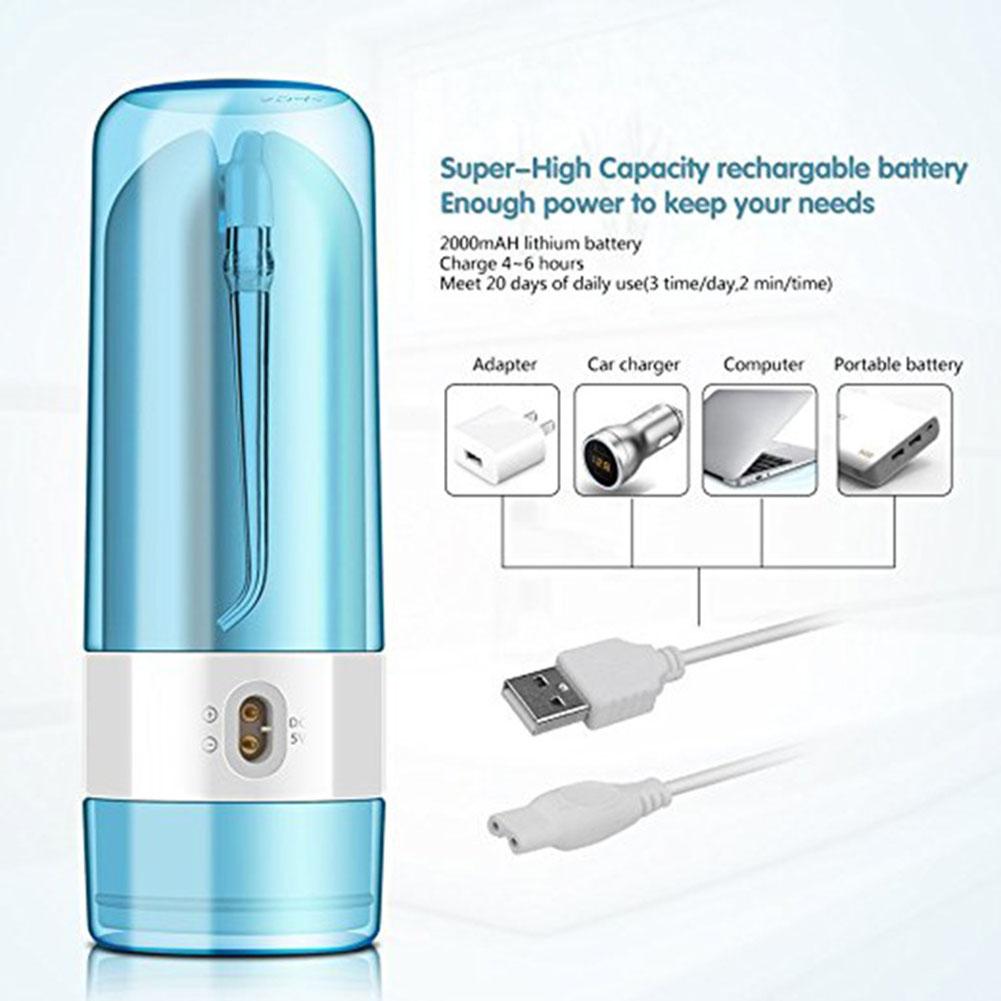 USB Rechargeable Oral Irrigator Water Flosser Dental Tooth Cleaning Device 4 Modes 200ML Water Tank Teeth Cleaner + 5 Jet Tips