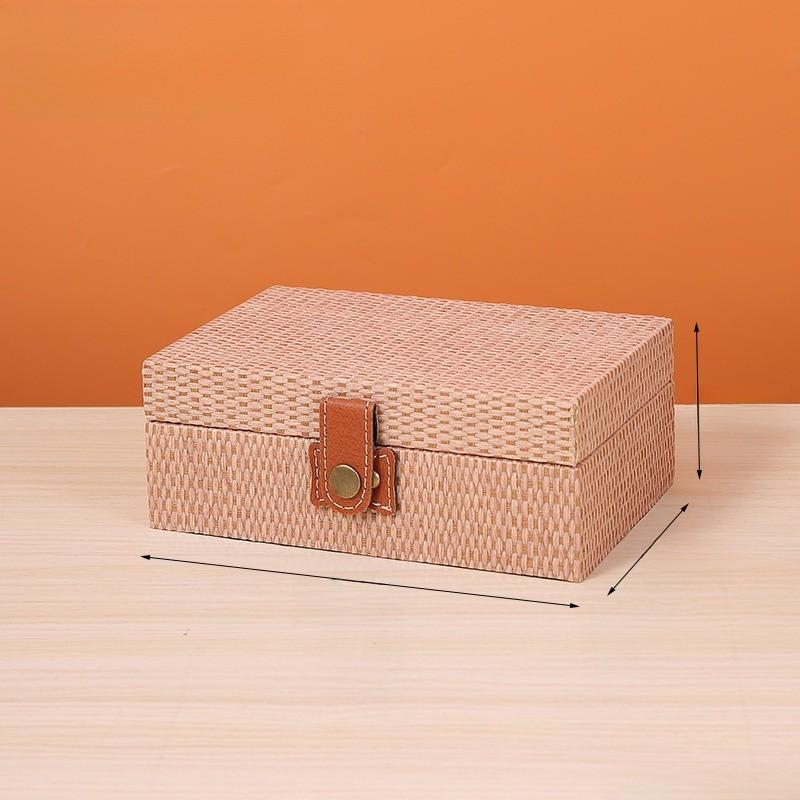 Desktop Wooden Organizer Box With Lid For Home Office Accessories Storage Gift