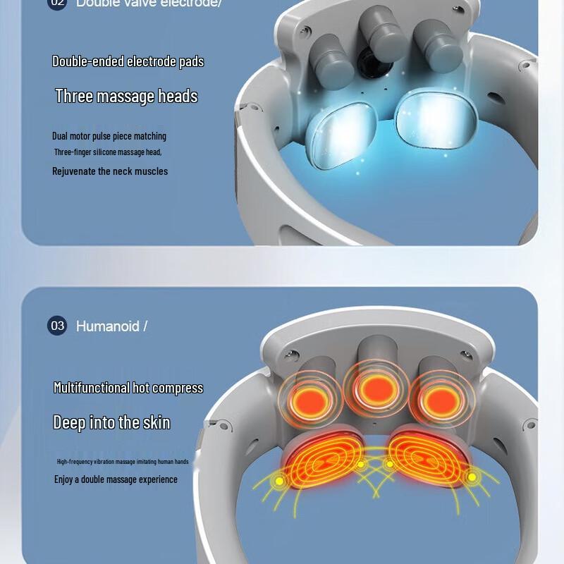 Jiaxu Portable Smart Neck Massager with Heat and Vibration