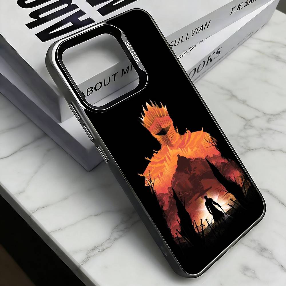 

D-Dark S-Souls Phone Case For iPhone 17,16,15,14,13,12,11 Plus,Pro Max,XS,Colorful Silver Black Cover iPhone15promax
