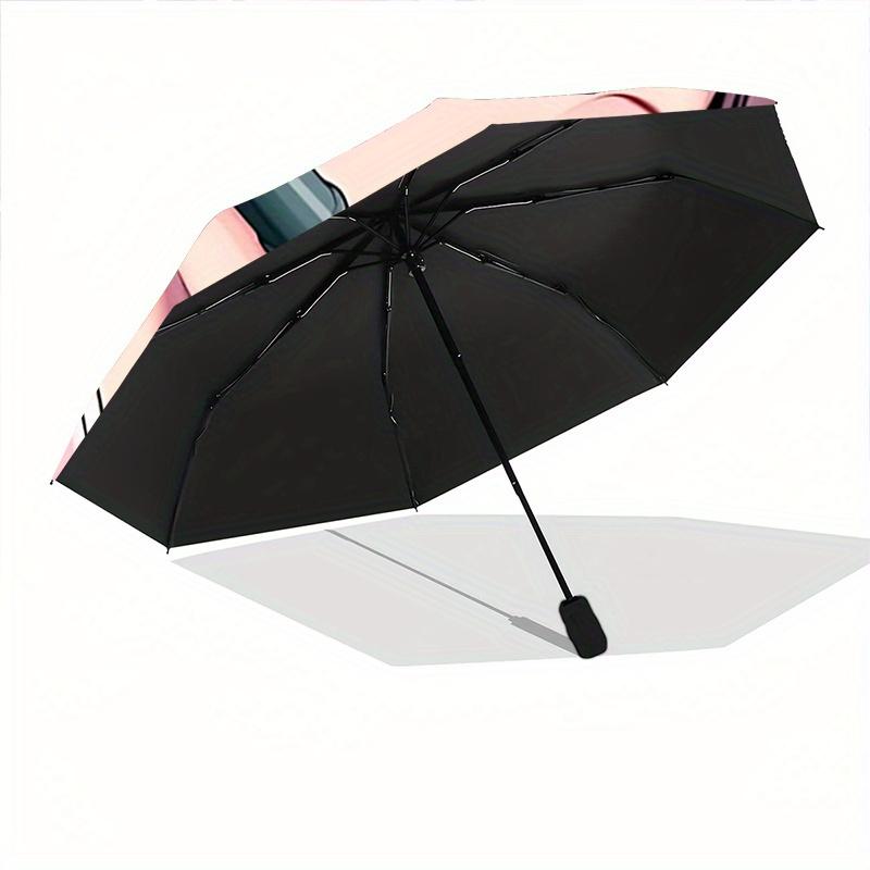 1pc Kamado Nezuko Automatic Folding Umbrella - 3 Folding Design, Vivid Cartoon Pattern, Suitable for Outdoor Activities, A Gift for Fans In