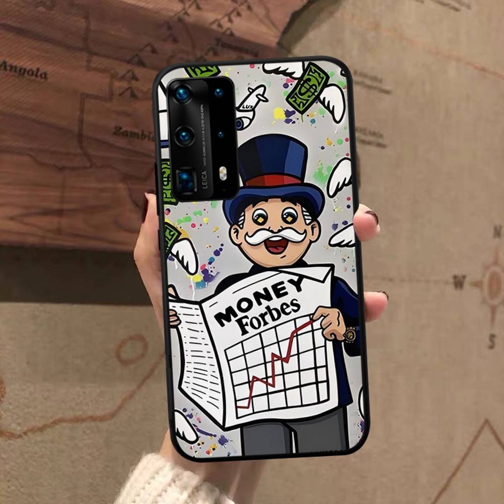 Cartoon MonopolyS Money Phone Case For Huawei P 8 9 10 20 30 40 50 Pro Lite Psmart Honor 10 Lite 70 Mate 20lite