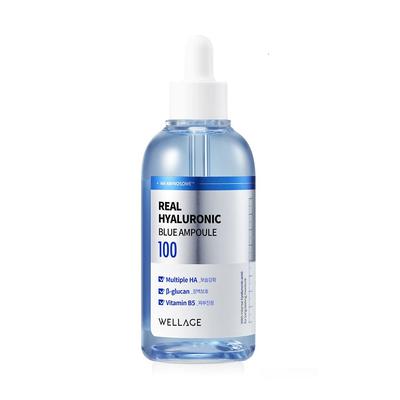 WELLAGE Real Hyaluronic Blue 100 Ampoule Hyaluronic Acid Contains Concentrated Serum Japanese Distributor Skin Care (100ml) (Authorized Product)