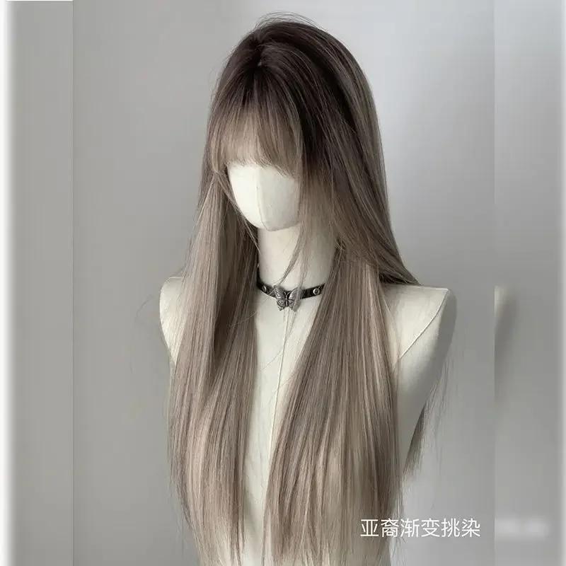 

Red Wig Long Straight Lace Front Wig for Woman Nature Synthetic Lace Wigs for Cosplay Daily Use Heat Resistant Headband Wigs