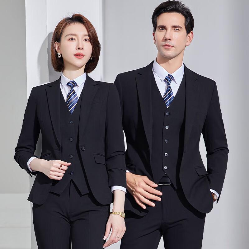 Toluoman Унисекс Устойчивый к складкам Деловой Костюм Комплект S