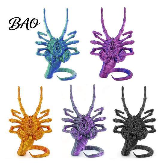 Sturdy Plastic Phone Dock 3D Printed Sci-Fi Horror Holder, Novelty Stable Smartphone Stand, Decorative Desk Organizer Compact Collectible Ornament for