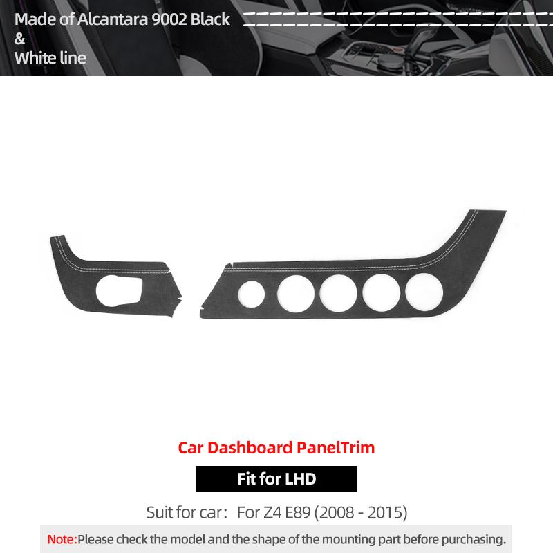 

For BMW Z4 E89 Made of Alcantara Dashboard trument Panel Frame Trim Strip Performance Sticker Car Interior Tuning Accessories White LHD