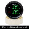 Custom Fuel Level Gauge + Water Temp with Warning Digital Dual 52mm 2 In 1 Gauge for Fuel Level Sensor 0-190ohm Marine Boat Car