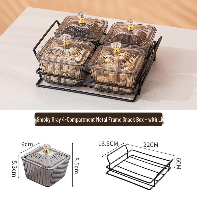Creative Plastic Snack Compartment Plate for Living Room or Bar Use