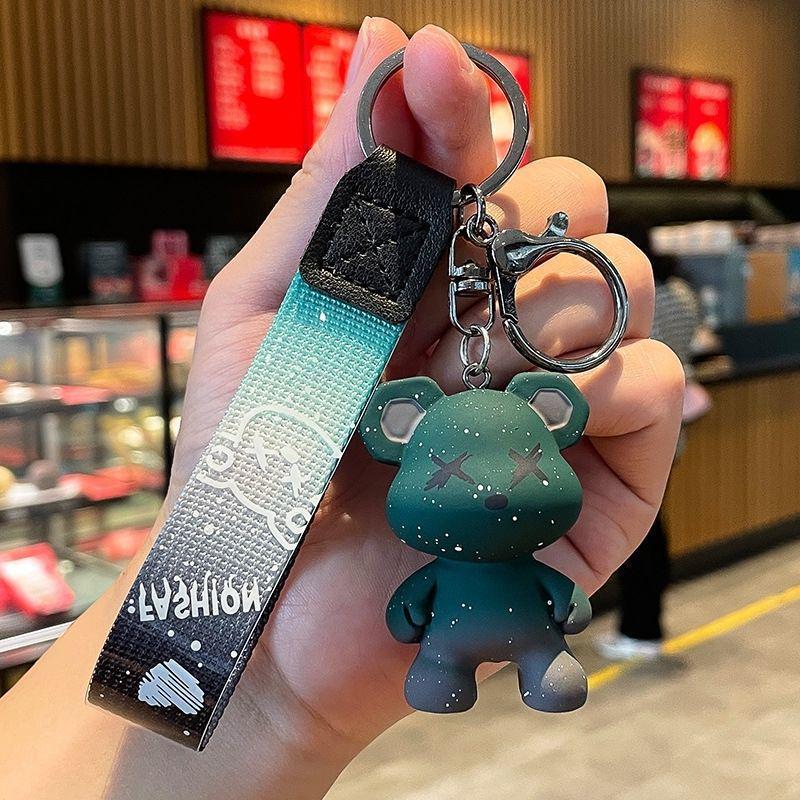 Luminous Astronaut Car & Bag Keychain - Cartoon Pendant for Couples