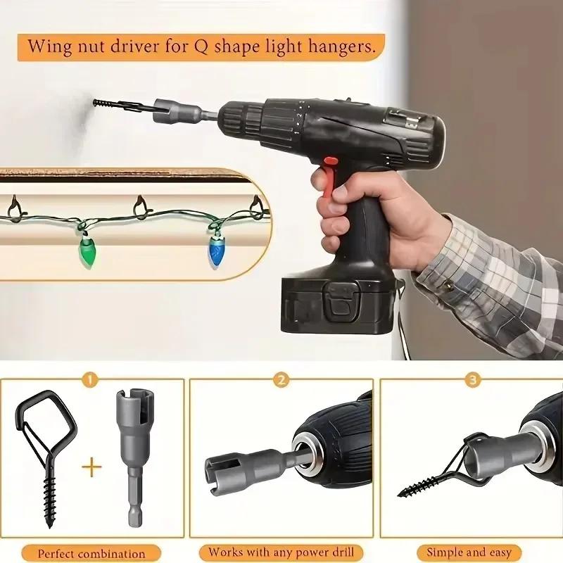 40Pcs Q-type Spring Hook Safety Buckle Anti Drop Pendant Lamp Screw Hook Safety Wall Hanging Strong Load-bearing Screw