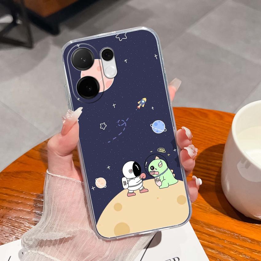 Casing For Vivo V60 V40 Lite V30e Y38 Y39 Y78 X200 Ulta X200s Case Cute Rabbit Panda Dog Back Covers TPU Silicone Soft Clear Phone Bags For Vivo Shell