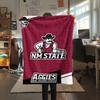 New Mexico St Aggies Print Flannel Blanket High Quality Warm Comfortable Cover for All Seasons Perfect for Gifts Home Decor