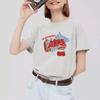Light Gray Short Sleeve T-shirt for Women 2025 New Arrival Summer Loose Pure Cotton Casual Easiest for Match Small Shoulder Half Sleeve Fashion