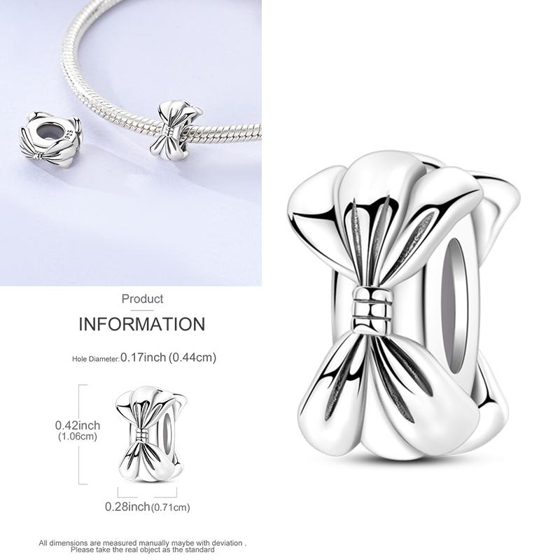 Cat Butterfly Daisy CZ Pave Clip Charm Bead Components Positioning Buckle Copper Metal Silicone Spacer Bead Components Compatible With Authentic